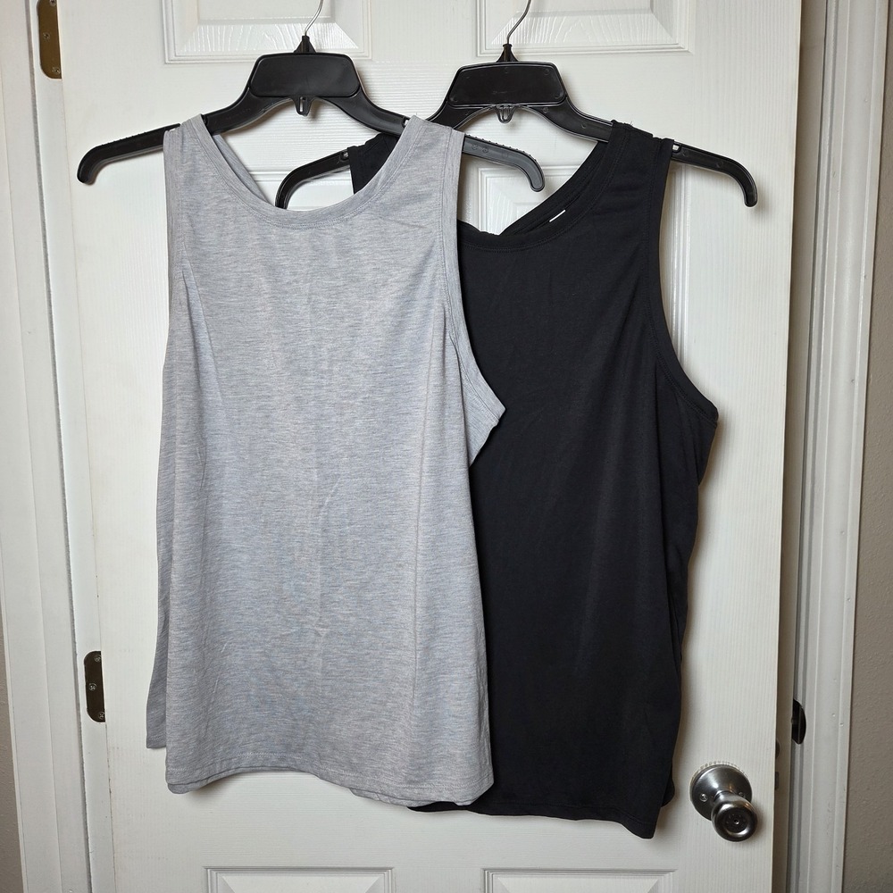 All In Motion sz XL tank tops Lot of *2* black/gray active athletic athleisure